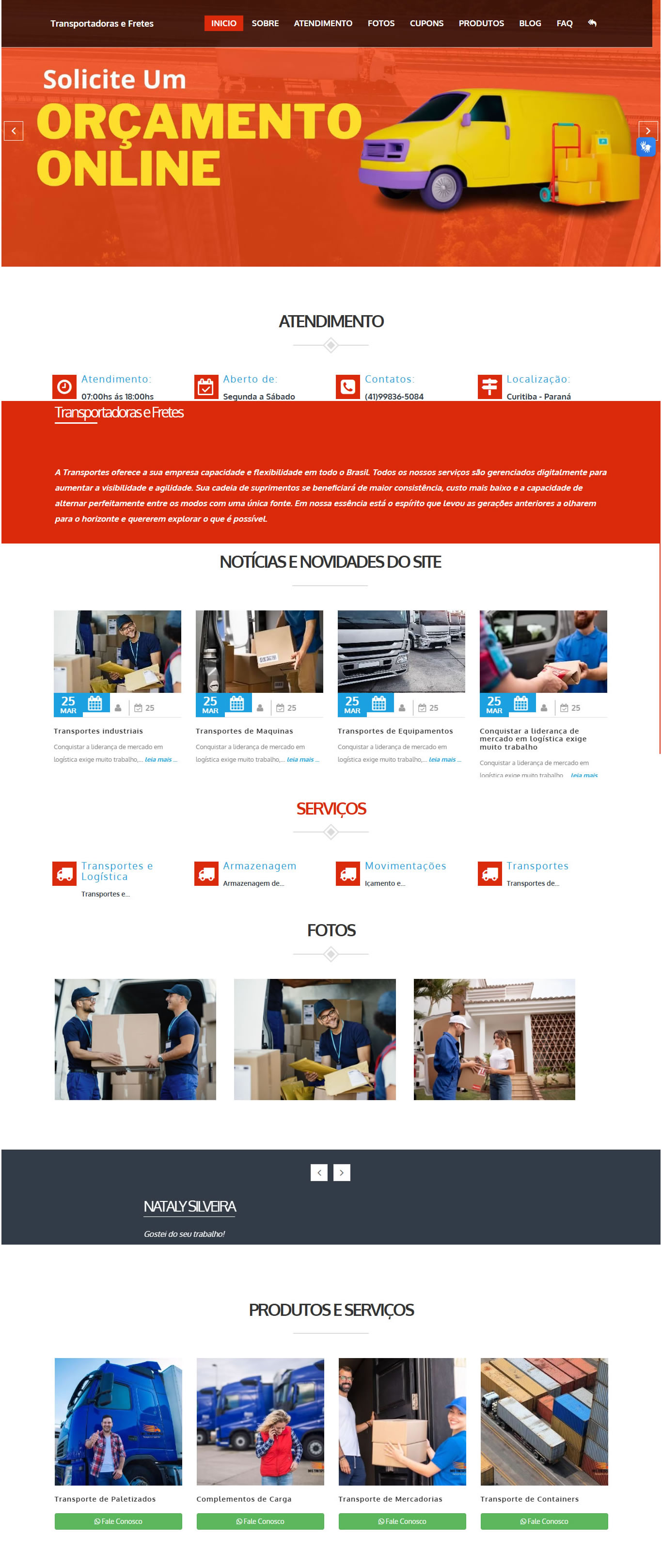 Criação de sites em 2 minutos