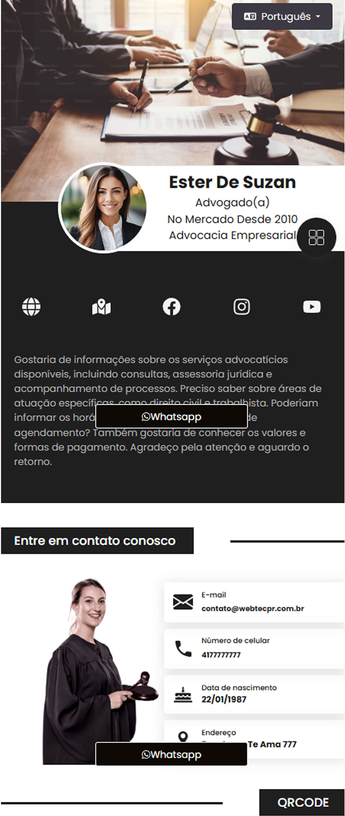 Criação de sites em 2 minutos