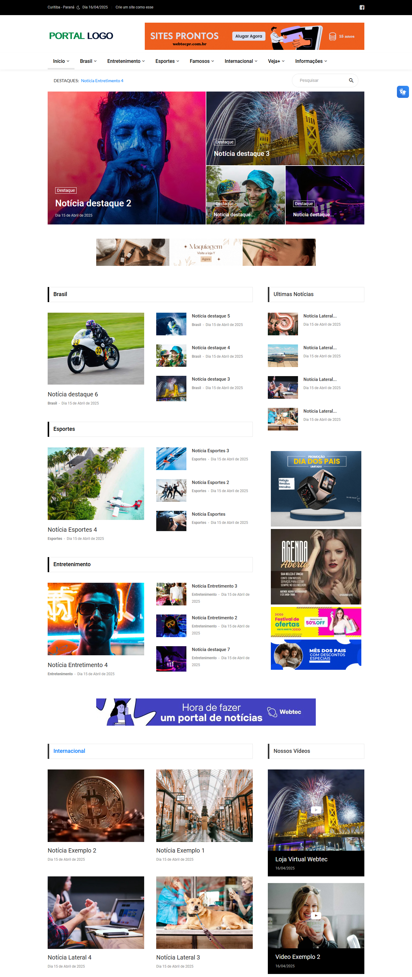 Criação de sites em 2 minutos